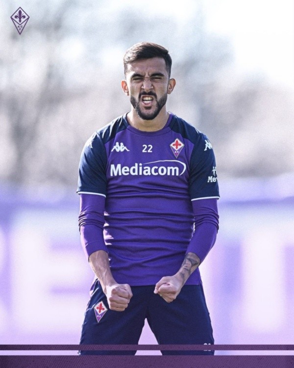 Nicolás González ya se muestra aplomado en Fiorentina. @ACFFiorentina