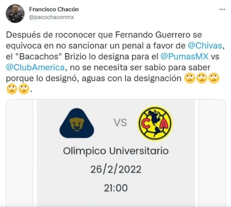 Twitter Francisco Chacón