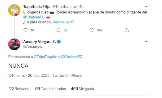 Twitter Amaury Vergara
