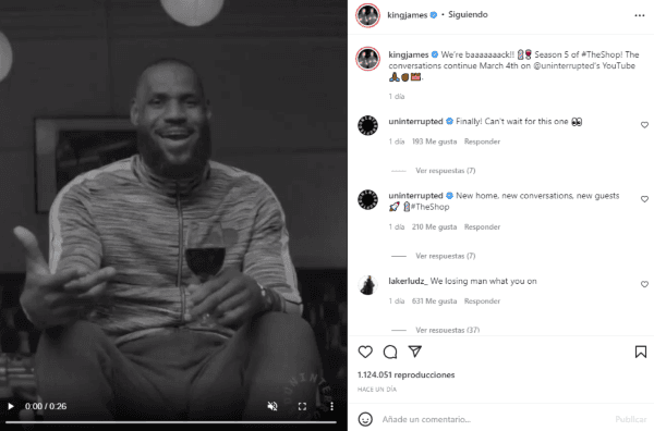 Anuncio de LeBron James en Instagram (Foto: @kingjames)