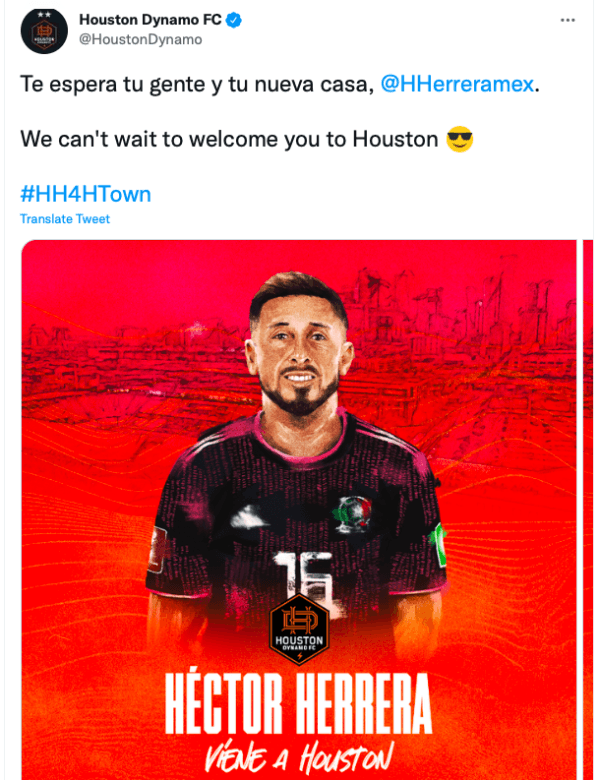 Hector Herrera, MLS, Houston Dynamo