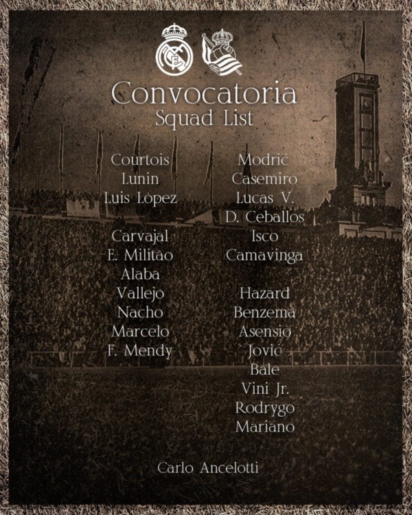 Foto: Twitter oficial de Real Madrid.