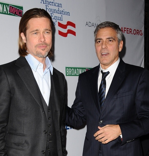 Brad Pitt y George Clooney compartirán set una vez más. (Getty)