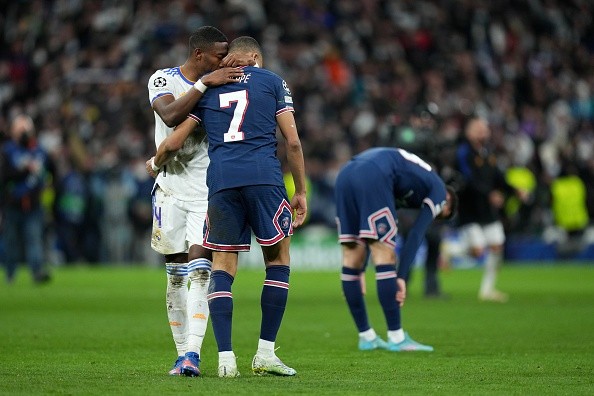 Lamentable salida de Mbappé del Bernabéu. Getty.