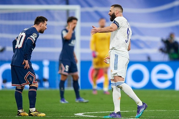 Messi al final del partido de Champions. Getty.