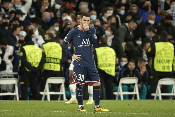 Lionel Messi anoche en el Bernabéu: Getty