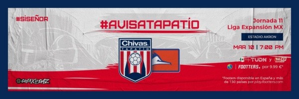 Foto: Twitter oficial de Deportivo Tapatío.