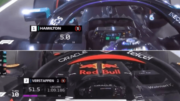 La diferencia entre las pantallas de Hamilton y Verstappen