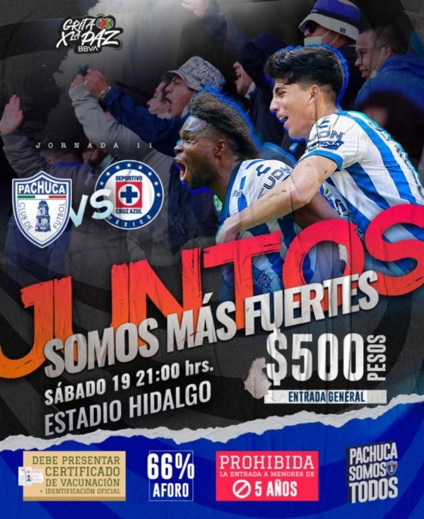 El Pachuca publicó los precios de los boletos en sus redes sociales (TW Pachuca)