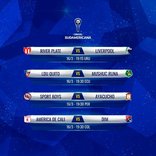 Foto: Twitter oficial de la Copa Sudamericana.