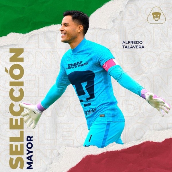 Alfredo Talavera, convocado nuevamente a la Selección de México. @PumasMX
