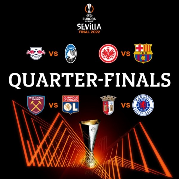 Los cruces de cuartos de final de Europa League (Twitter @EuropaLeague)