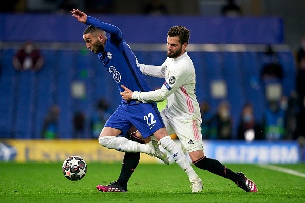 Acción entre Real Madrid vs Chelsea. Getty.