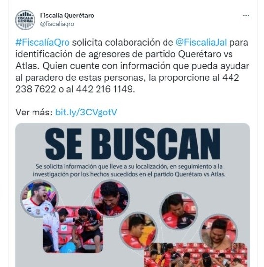 Twitter Fiscalía de Querétaro