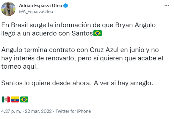Tuit de Adrián Esparza Oteo (TW Adrián Esparza Oteo)