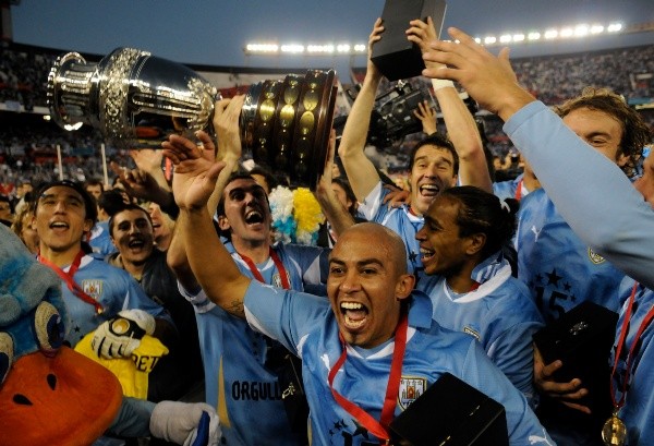 Uruguay celebrando la Copa América 2011: Getty 