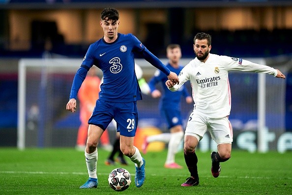Partido de Champions entre Chelsea y Real Madrid de la temporada anterior. Getty.