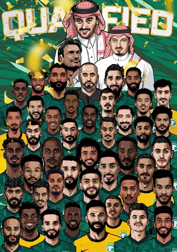 Grafica oficial de Arabia Saudita