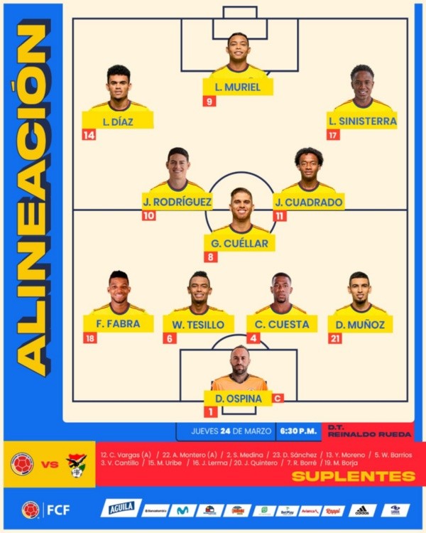 Twitter selección Colombia.