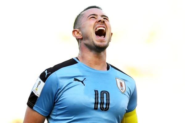 Rodrigo Amaral cuando era sub 20 en Uruguay (Getty)