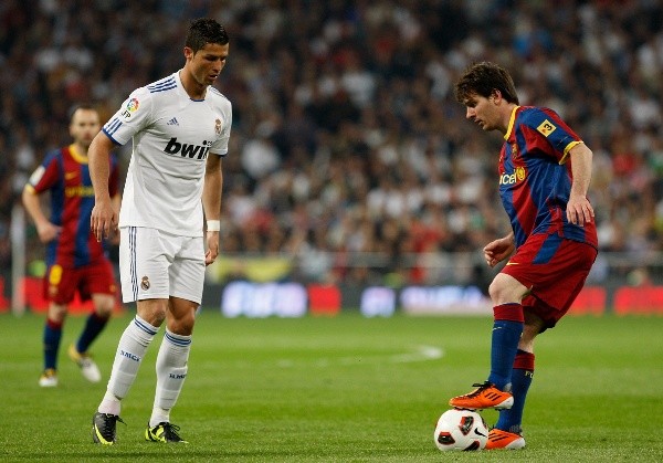 Cristiano Ronaldo y Lionel Messi en el Clásico: Getty