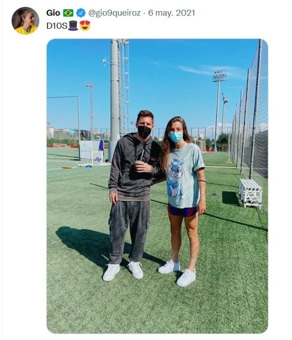 Con Messi, uno de sus referentes junto con Marta.