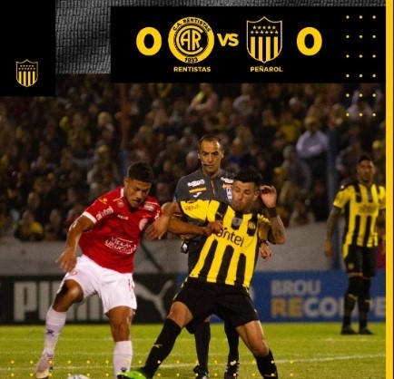 Peñarol 0-0 Rentistas. Twitter.