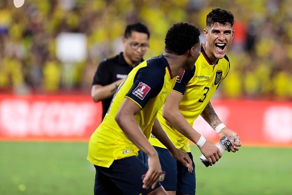 Ecuador celebra en Eliminatorias. Getty.