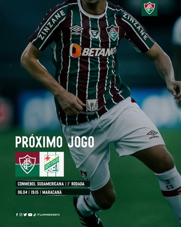 Foto: Twitter oficial de Fluminense.