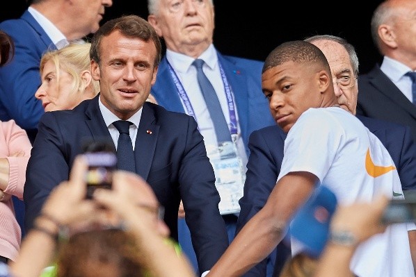 Emmanuel Macron y Kylian Mbappé: Getty