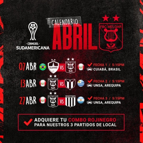 Foto: Twitter oficial de Melgar.