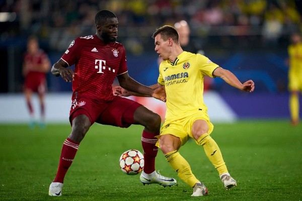 Dayot Upamecano y Giovani Lo Celso. (Getty)