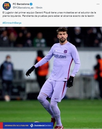 Fuente: Twitter Oficial FC Barcelona (@FCBarcelona_es)