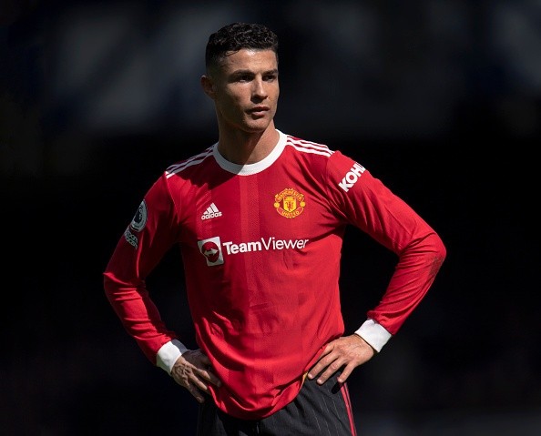 Cristiano Ronaldo ante Everton. Getty.