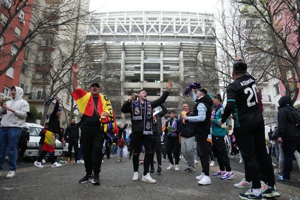 Fans del Real Madrid en la previa ante Chelsea: Getty