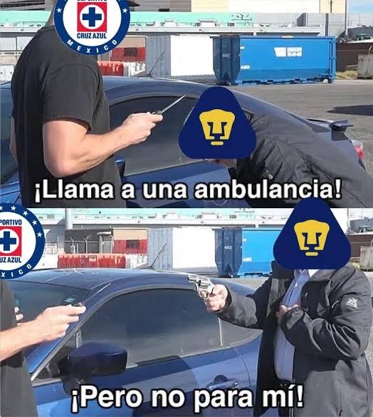 Meme de Cruz Azul vs. Pumas (Twitter)