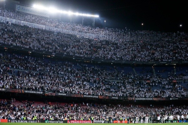 Fans del Eintracht Frankfurt en el Camp Nou: Getty