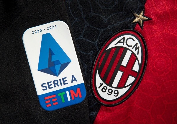 Logo de la Serie A y del AC Milan: Getty