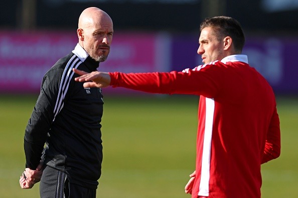 ten Hag en entrenamiento de Ajax. Getty.