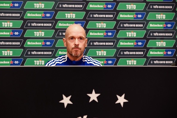ten Hag, ha cumplido con Ajax. Getty.