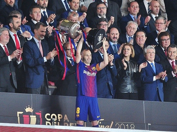 Festejo de Copa del Rey de Iniesta. Getty