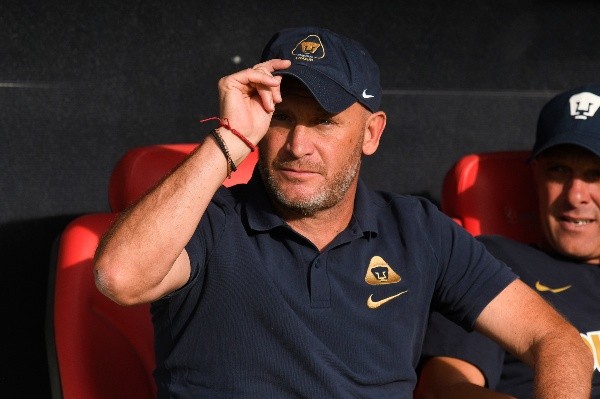 San Luis Potosí, San Luis Potosí, 20 de abril de 2022. Andres Lillini, durante el partido de la jornada 15 del Torneo Grita Mexico Clausura 2022 de la Liga BBVA MX, entre el Atletico San Luis y los Pumas de la UNAM, celebrado en el estadio Alfonso Lastras. Foto: Imago7/ Sebastian Laureano Miranda