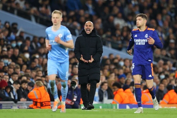 Guardiola en dirección. Getty.