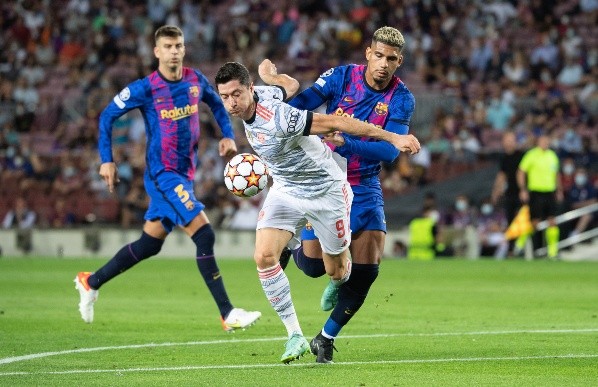 Robert Lewandowski en el Camp Nou: Getty