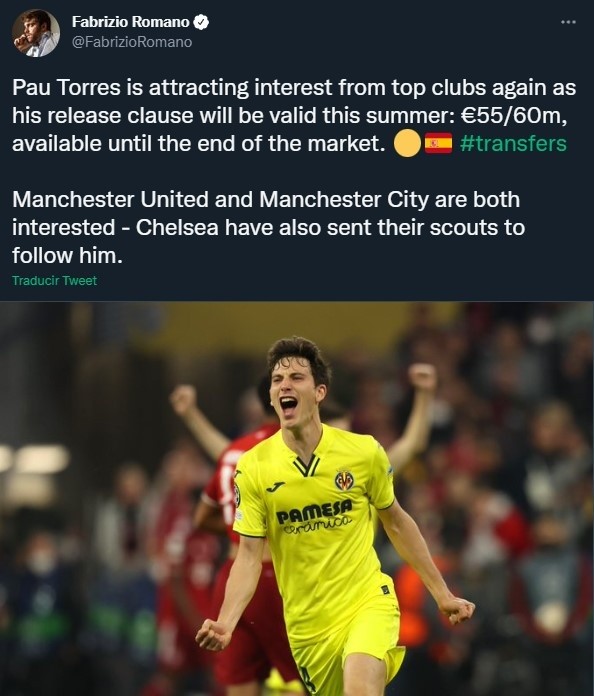 Pau Torres, en la mira de tres grandes de la Premier League