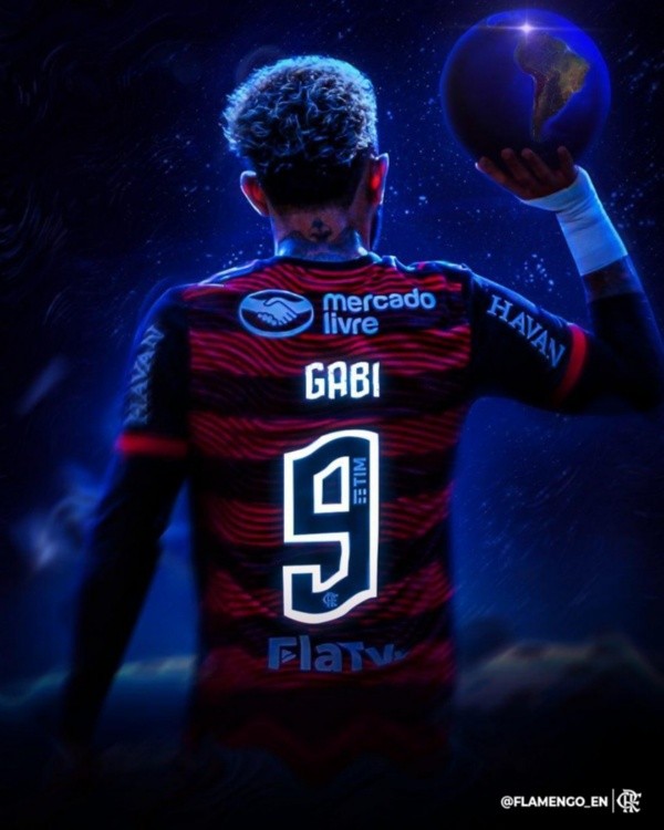 Imagen de Flamengo por Gabigol. Twitter.