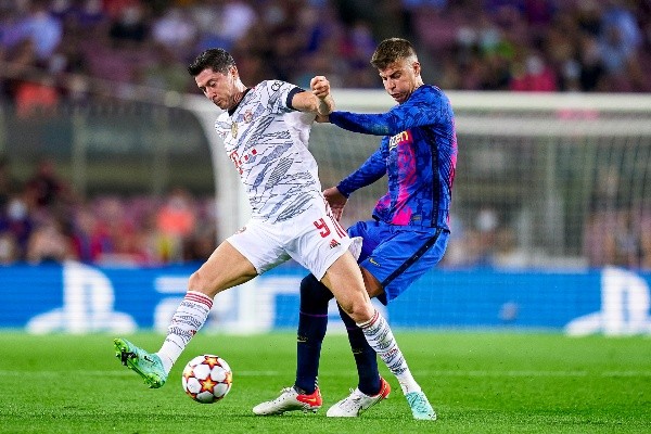 Robert Lewandowski en el Camp Nou: Getty