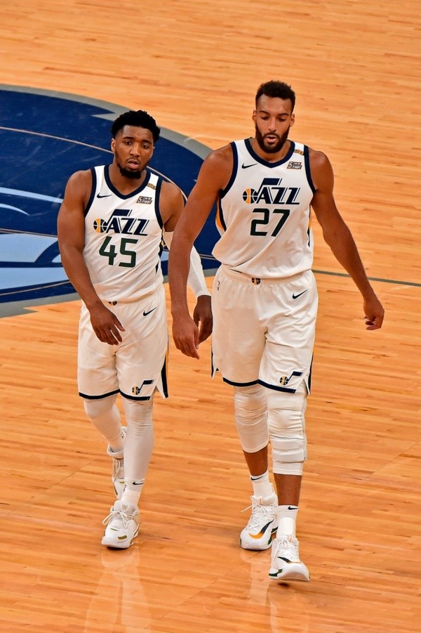 Donovan Mitchell y Rudy Gobert en Utah Jazz (Getty Images)