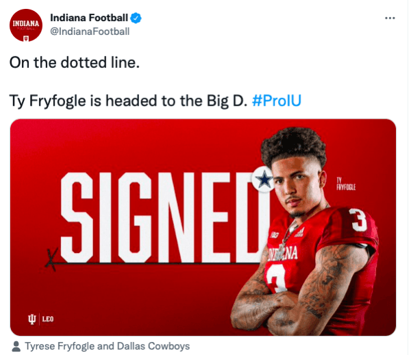 NFL: Dallas Cowboys rescue undrafted Indiana Hoosiers prospect