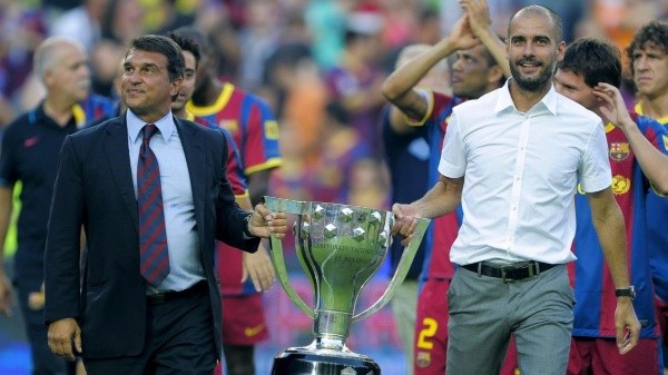 Joan Laporta y Pep Guardiola en Barcelona: Getty